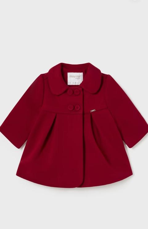 Cappotto elegante neonata in panno Rosso Mayoral 2406