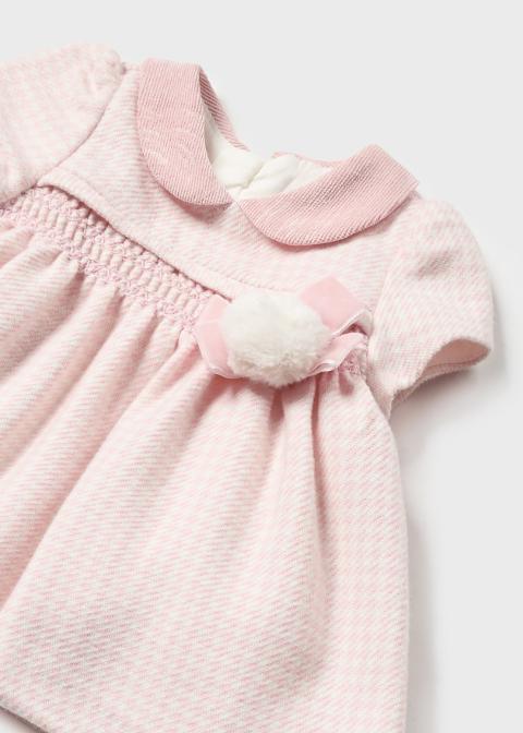 Abito con fiocchetto e pon pon laterale Rosa Mayoral 2864