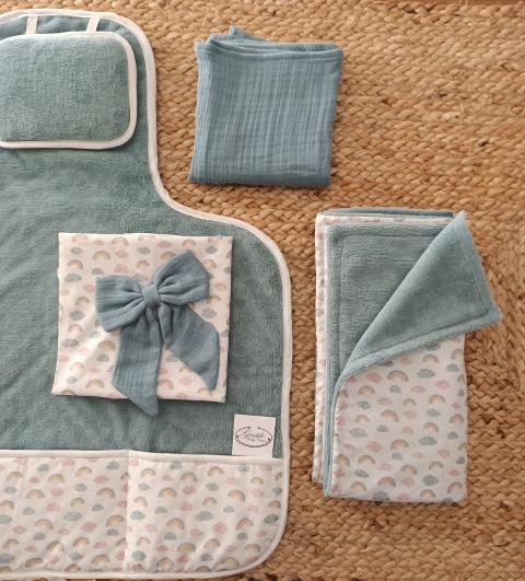 Fasciatoio in spugna cinigliata e cotone Gentile Baby Couture