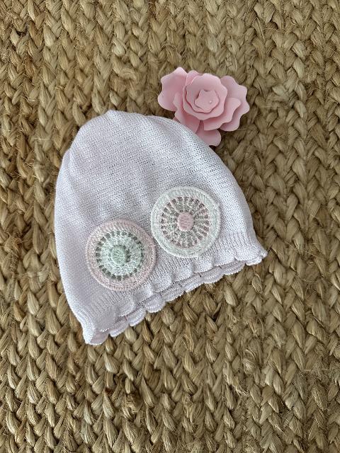 Cappellino in filo di cotone Rosa / Verde Marlù EP1971