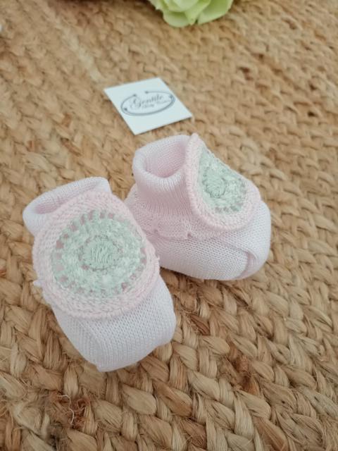 Babbucce in filo di cotone Rosa / Verde Marlù EP19S