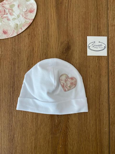 Cappellino in jersey di cotone Bianco/Marsala taglia 0-3 mesi Marlù EP2973