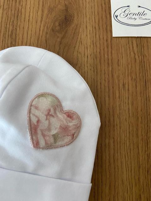 Cappellino in jersey di cotone Bianco/Marsala taglia 0-3 mesi Marlù EP2973
