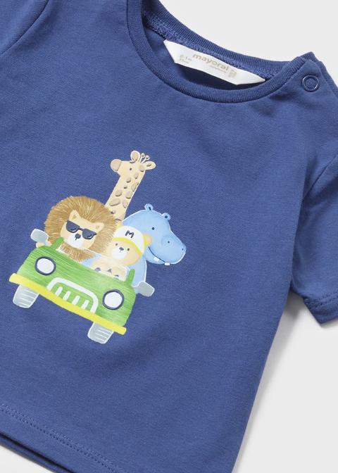 Completo 2 pezzi in lino e cotone stampa animali Mayoral 1223
