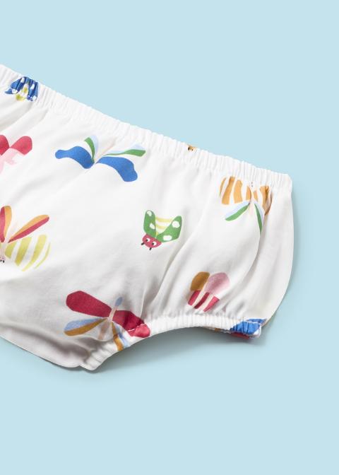 Abito stampato in puro cotone con culotte Mayoral 1807
