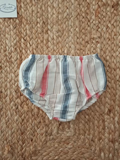 Abito in lino e cotone a righe con culotte Mayoral 1829