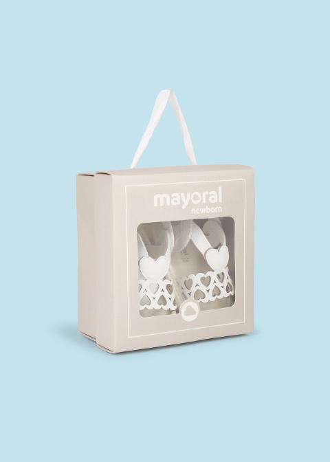 Sandali cuori neonata Bianco Mayoral 9745