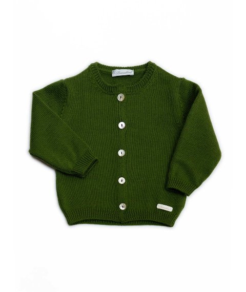 Cardigan in misto lana Verde Barcellino