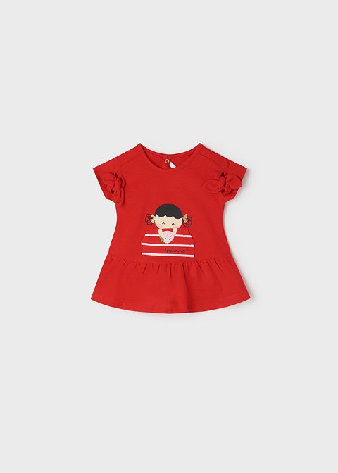 Vestito in cotone Rosso taglia 4-6 mesi Mayoral