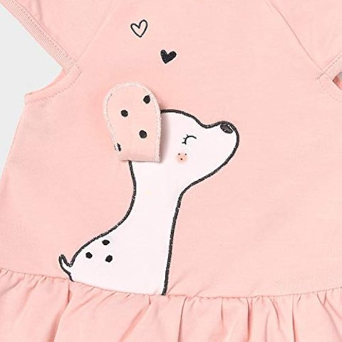 Vestito in cotone con tulle Rosa taglia 12 mesi Mayoral