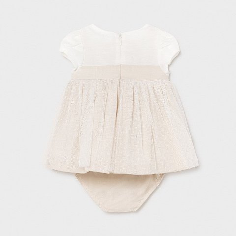 Abito elegante in lino e cotone con culotte taglia 12 mesi Mayoral