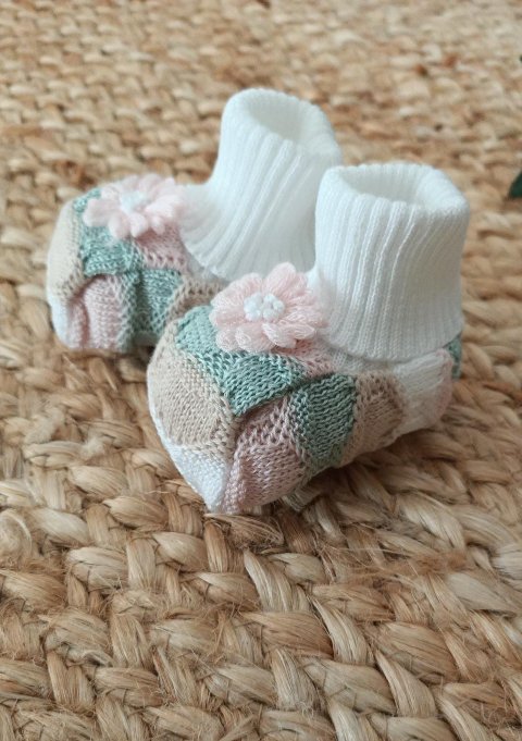 Babbucce in filo di puro cotone Bianco / Verde / Multicolor taglia unica Marlù