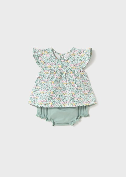 Completo 4 pezzi in cotone Verde Acqua Mayoral