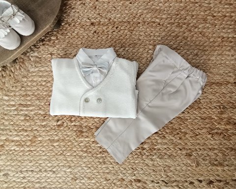 Completo 4 pezzi elegante Panna / Fango Marlù