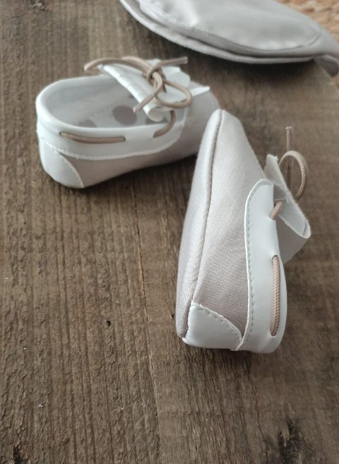 Mocassini neonato Fango / Bianco Marlù