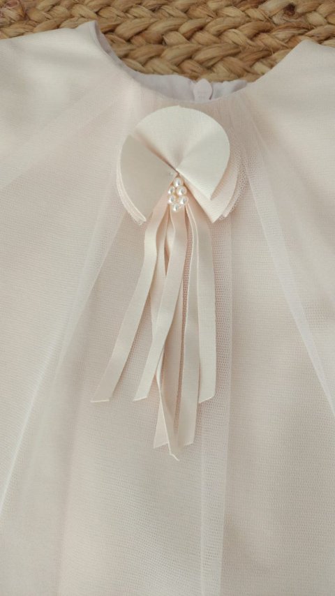 Abito elegante in tulle Rosa Cipria Chiaro Barcellino