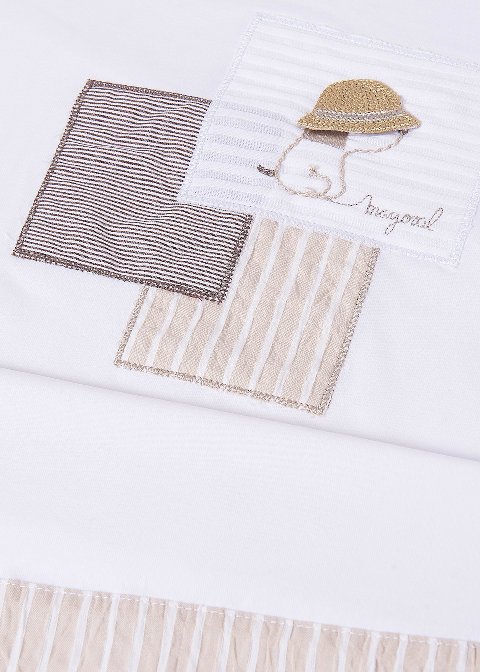 Copertina per carrozzina in jersey di cotone Bianco / Beige Mayoral