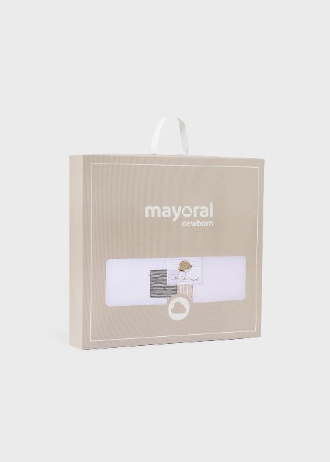 Copertina per carrozzina in jersey di cotone Bianco / Beige Mayoral