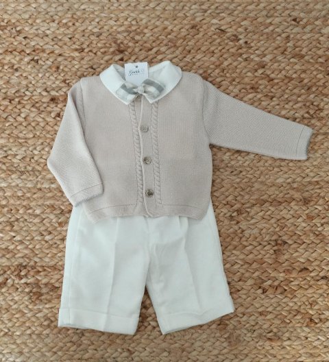 Completo 4 pezzi elegante Natural Bio / Panna Marlù