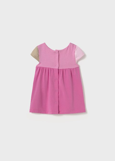 Vestito neonata in cotone Rosa Mayoral