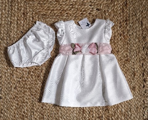 Abito elegante con cintura e culotte Bianco taglia 12 mesi Mayoral