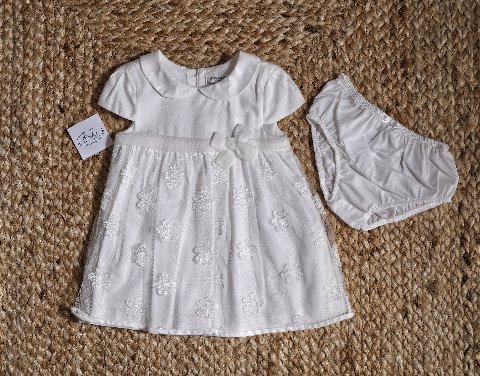 Abito elegante con culotte Crudo taglia 12 mesi Mayoral