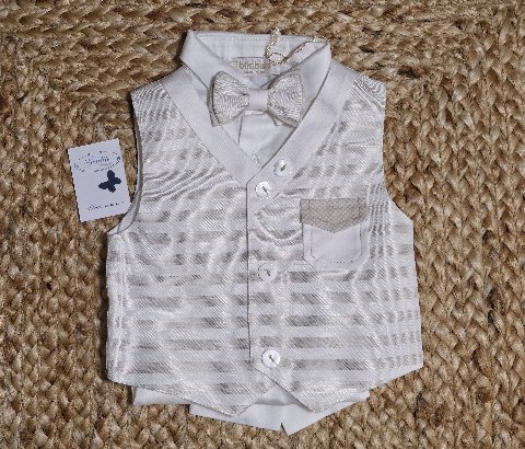 Completo 5 pezzi elegante Panna taglia 12 mesi Bimbalò