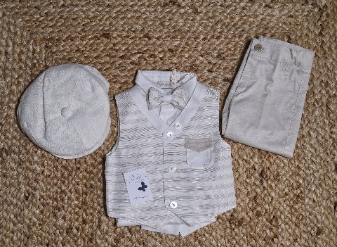 Completo 5 pezzi elegante Panna taglia 12 mesi Bimbalò