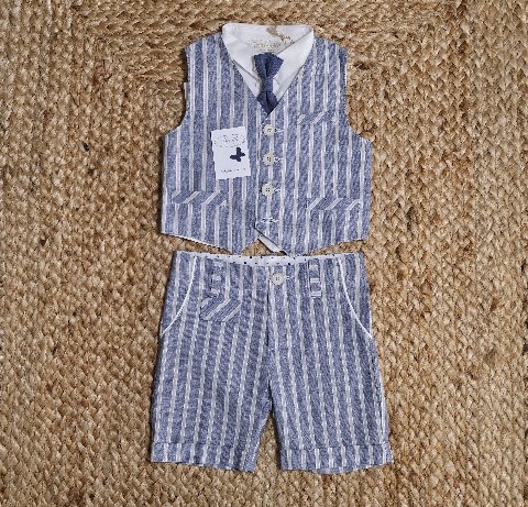Completo 4 pezzi elegante Azzurro taglia 12 mesi Bimbalò