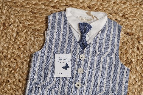 Completo 4 pezzi elegante Azzurro taglia 12 mesi Bimbalò