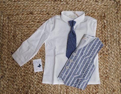 Completo 4 pezzi elegante Azzurro taglia 12 mesi Bimbalò
