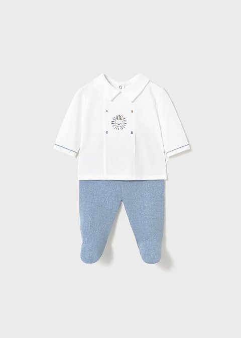 Completo 2 pezzi in jersey di cotone Azzurro Mayoral