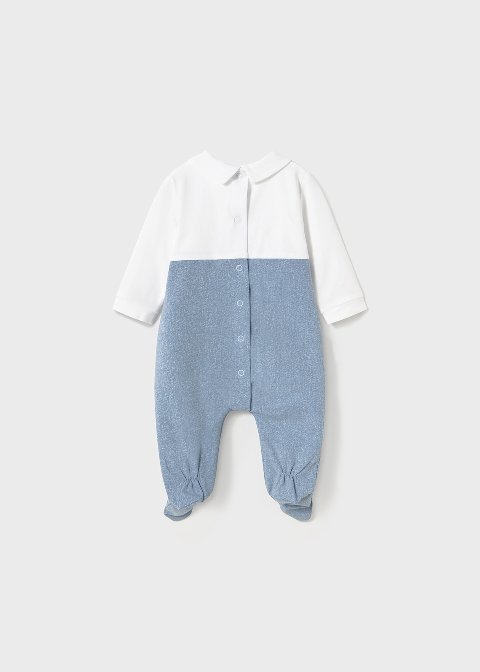 Tutina in jersey di cotone Bianco / Azzurro Mayoral