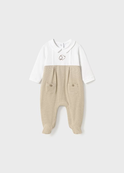 Tutina in jersey di cotone Bianco / Beige Mayoral