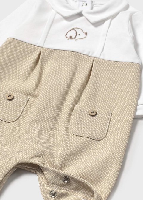 Tutina in jersey di cotone Bianco / Beige Mayoral