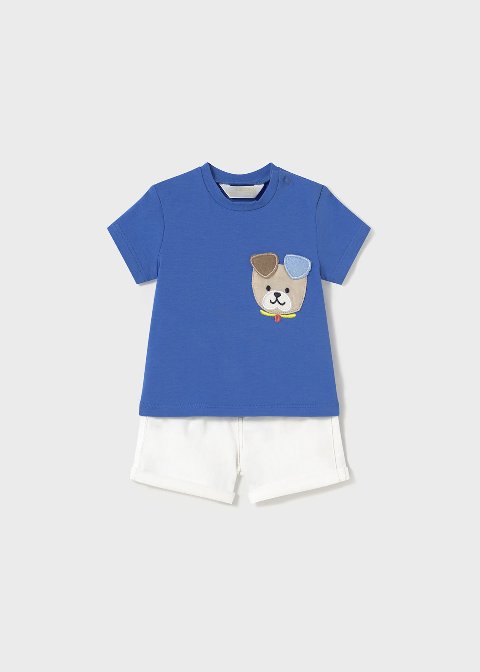 Completo 2 pezzi in cotone Blu Mayoral