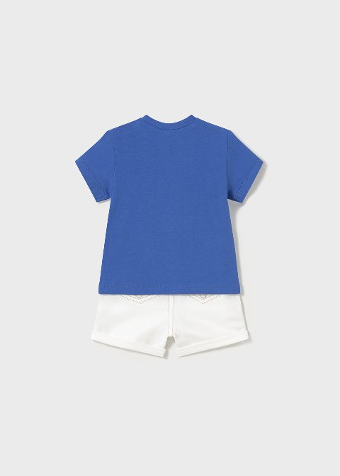 Completo 2 pezzi in cotone Blu Mayoral