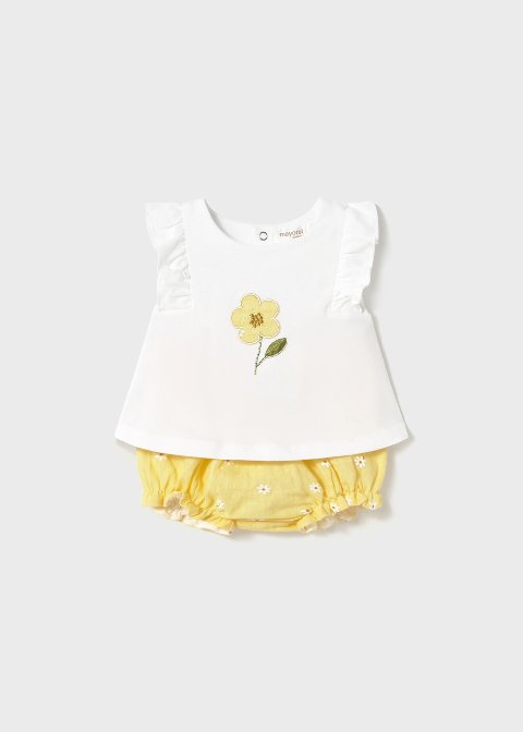 Completo 2 pezzi Bianco / Giallo Mayoral