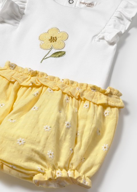 Completo 2 pezzi Bianco / Giallo Mayoral