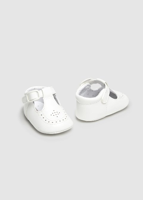 Scarpette traforate neonato Bianco Mayoral