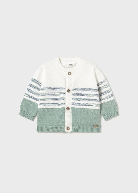 Completo 3 pezzi in filo di puro cotone Bianco / Menta taglia 2-4 mesi Mayoral