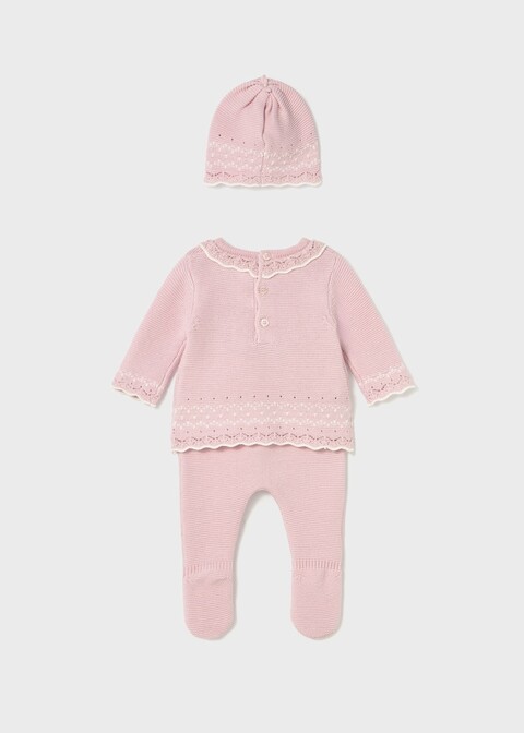 Completo 3 pezzi in caldo cotone Rosa Mayoral