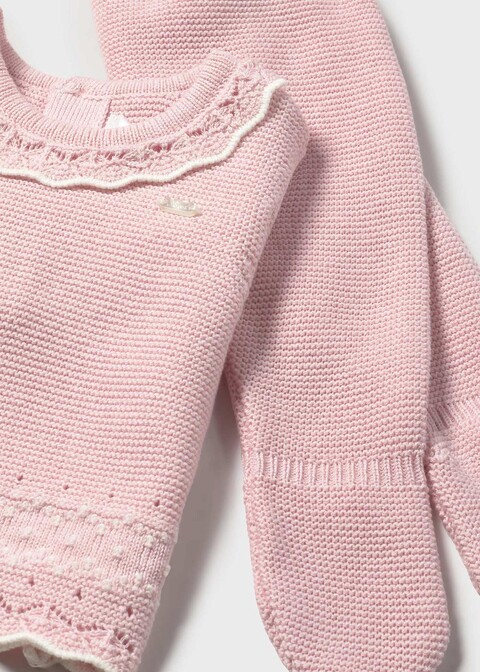 Completo 3 pezzi in caldo cotone Rosa Mayoral