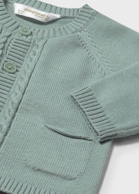Completo 3 pezzi in caldo cotone Verde / Bianco Mayoral