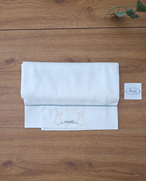 Set lenzuolino 3 pezzi per carrozzina Vaniglia / Verde Salvia Marlù