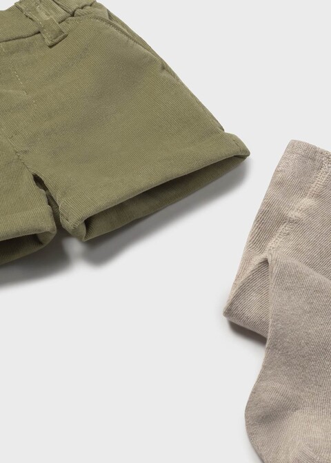 Completo 3 pezzi in caldo cotone Leoncino Tortora / Verde Mayoral