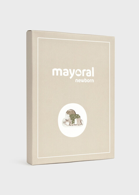Completo 2 pezzi in caldo cotone Leoncino Panna / Verde Mayoral