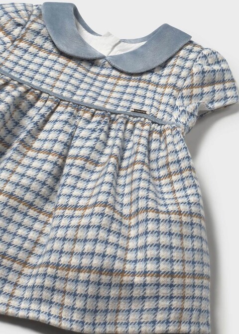 Vestito in caldo cotone a quadri Azzurro Mayoral