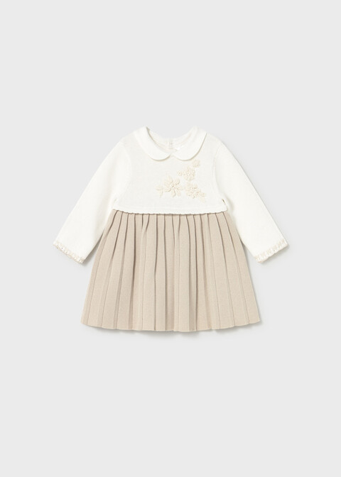 Vestito in caldo cotone Panna / Beige Mayoral