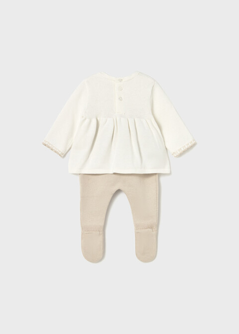 Completo 2 pezzi in caldo cotone Panna / Beige Mayoral
